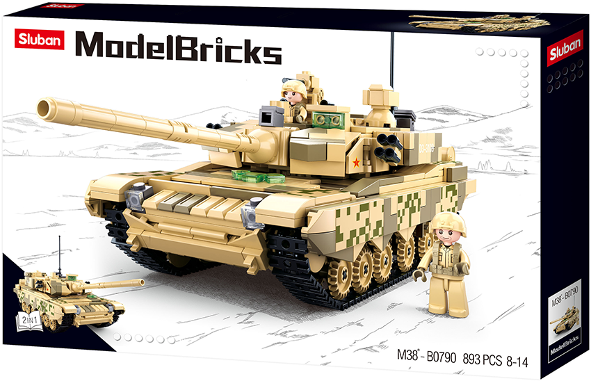 Briques EMBOITABLES COMPATIBLE LEGO CHAR TANK BT-7 WWII SLUBAN