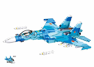 M38-B0985 Sluban Blue Jet Fighter 2 in 1