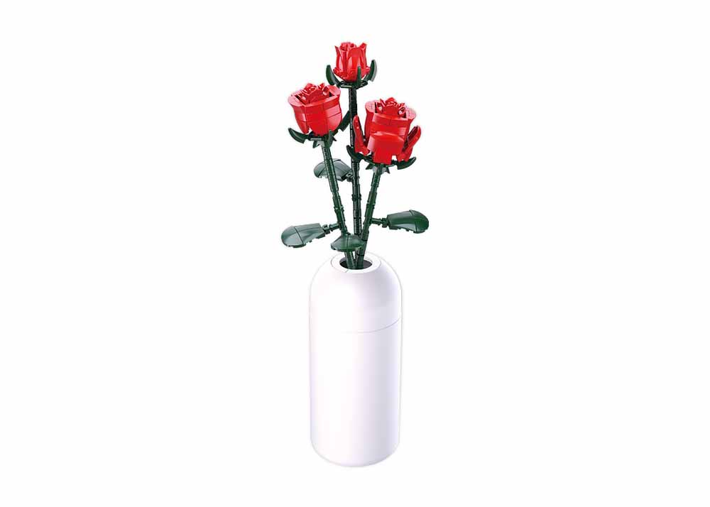 M38-B1101-04 Sluban - Red Rose